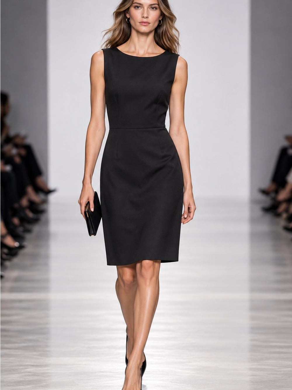 Akris Punto Black Sleeveless Sheath Dress